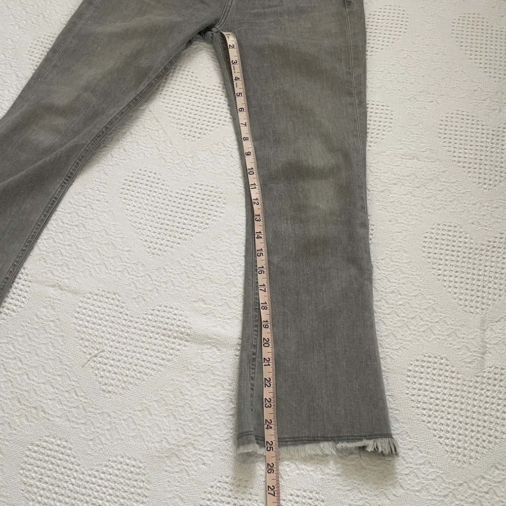 Citizens of Humanity Drew Fray High Rise Flare Crop Ankle Size 26 Ash Gray - Picture 6 of 13